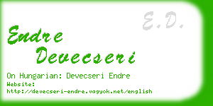 endre devecseri business card